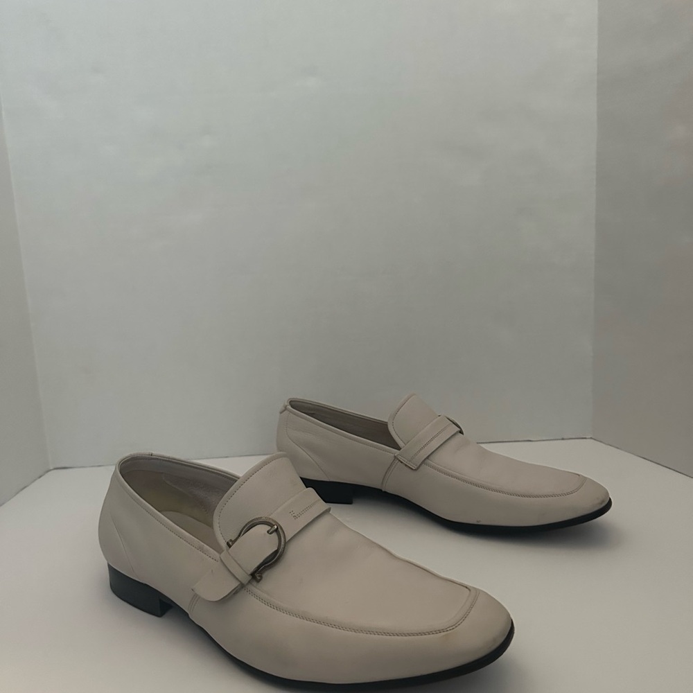 Salvatore Ferragamo Men’s Cream Loafers